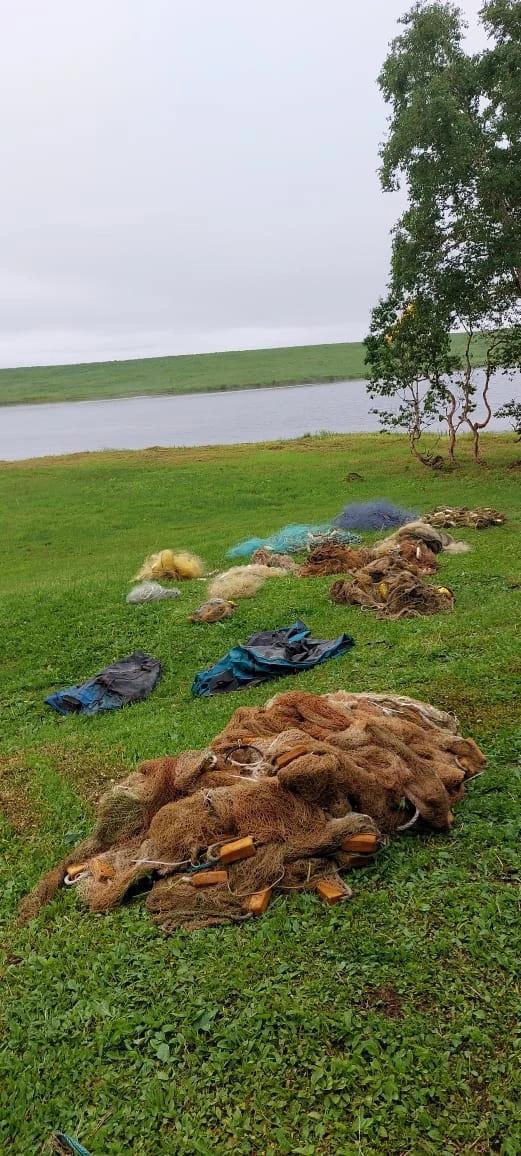 Обнаружение незаконных орудий лова в водоохранной зоне озера Калагирь